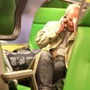 Rare zwerver gespot in de trein