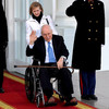 Dick Cheney in een rolstoel