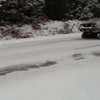 Subaru met snow tracks