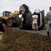 Omgevallen vrachtwagen