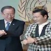 PSY leert VN-baas Ban Ki Moon dansen