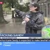Sandy in het nieuws lol