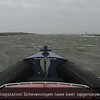 Nederlandse reddingsboot tijdens Sinterklaasstorm op volle zee.