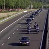 Rouwstoet trekt door Nederland