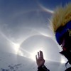 De halo van de zon
