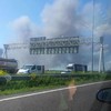 Brand Moerdijk gefilmd vanaf snelweg