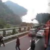 Propaan explosie op Chinese snelweg