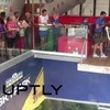 Rolstoel bungeejump gaat fout