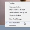 Lock the taskbar
