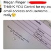 Megan krijgt leuk e-mailadres