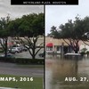 Voor en na Orkaan Harvey