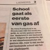 School stopt met gas