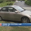 Tieners proberen auto te jatten
