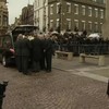 De begrafenis van Hawking in Cambridge