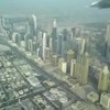 Langs de Burj Dubai vliegen