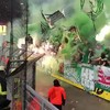 Fans Werder Bremen bouwen feestje
