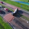Poolse truck crasht