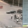 Tuktuk afgesneden en crash