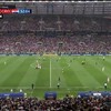 Aandachtsfiguren op het veld bij WK-finale