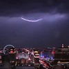 Lichtshowtje boven Las Vegas