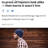 Hipster is boos