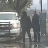 Gekkie slaat een politieman