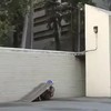 Skateboarder kan trucje