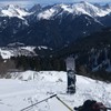 Overmoedige skileraar doet een op je backflip