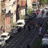 Politie spuit de straten leeg in Anderlecht