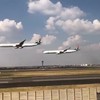 Paringsdans van de vliegtuigen