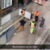 Bouwvakkers gaan los