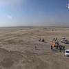 Dronecam bij woestijnrally