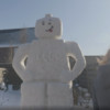 Syl langs bij LEGO-sneeuwpop