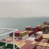Drukte bij het Suez Kanaal