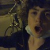 Stoer en lam op de fiets