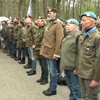 Wappie brigade op exercitie in Baarn
