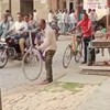 Dronken man versus fiets