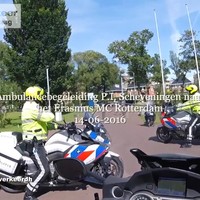 Ambulancebegeleiding op de motor