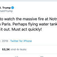 Trump heeft briljant plan om de Notre Dame te blussen