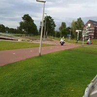Wheelie voor de politie