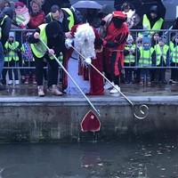 Het waaide een beetje tijdens de uittocht