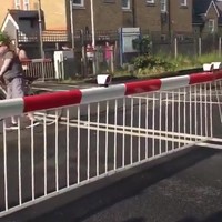 Slagboom telt niet voor fietser