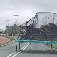 Iemand z'n trampoline kwijt?