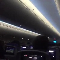 Landen op Schiphol tijdens de storm