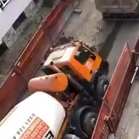 Graafmachine op z'n gat