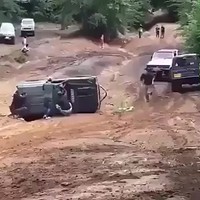 Even een jeepje flippen
