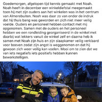 Noah was een beetje bang