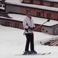 Das pech, skistok weg