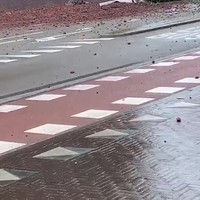 Gevel naar beneden geflikkerd in Tilburg