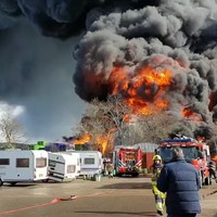 Megabrand bedrijventerrein Marum
